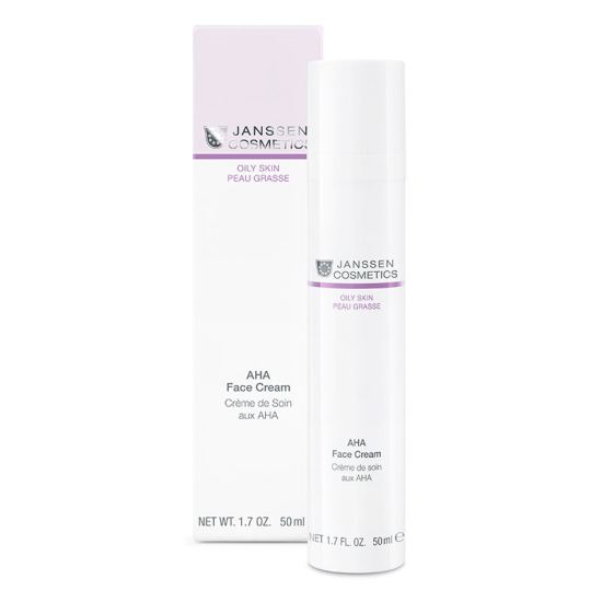 JANSSEN COSMETICS OILY SKIN AHA FACE CREAM KREM Z KWASAMI OWOCOWYMI DO SKÓRY TŁUSTEJ 50ML